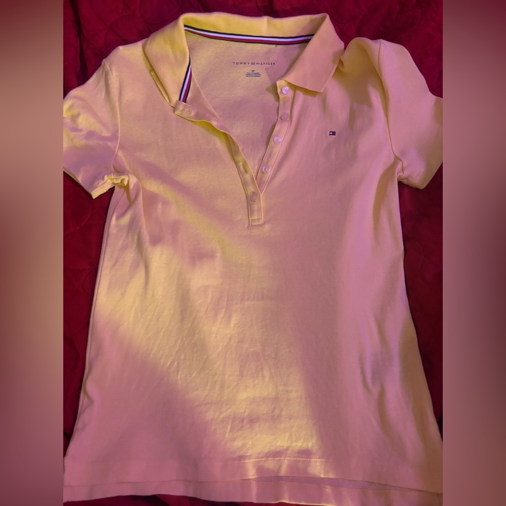 Yellow Tommy Hilfiger shirt